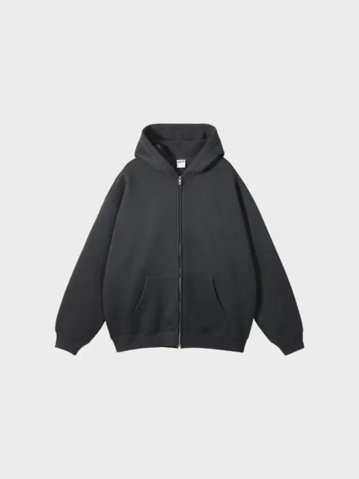 Decarba 350 GSM Quality Hoodie With Zipper Dull Grey (1)