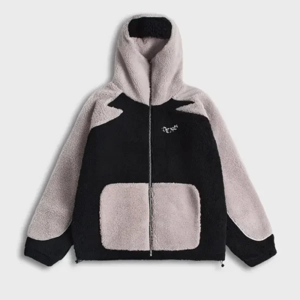 Decarba Black & Grey Sherpa Ninja Fleece (1)