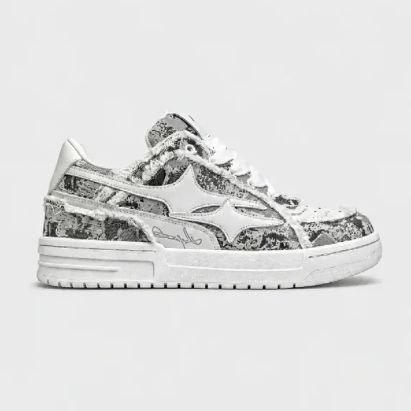 Decarba Broken Camo Grey Sneakers (1)