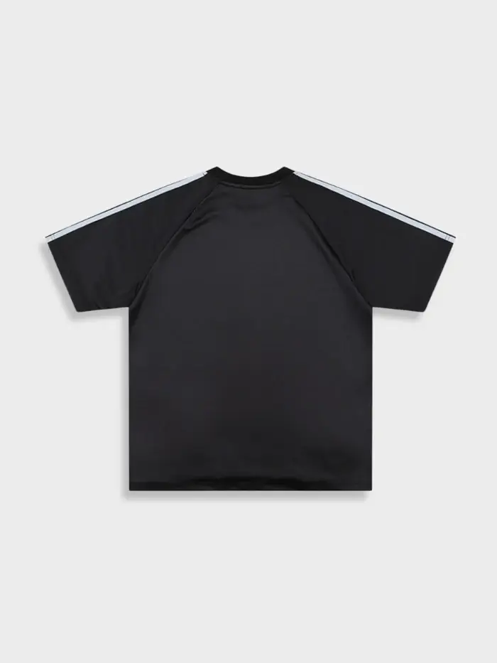 Decarba Distressed Football Mesh Tee Black (1)