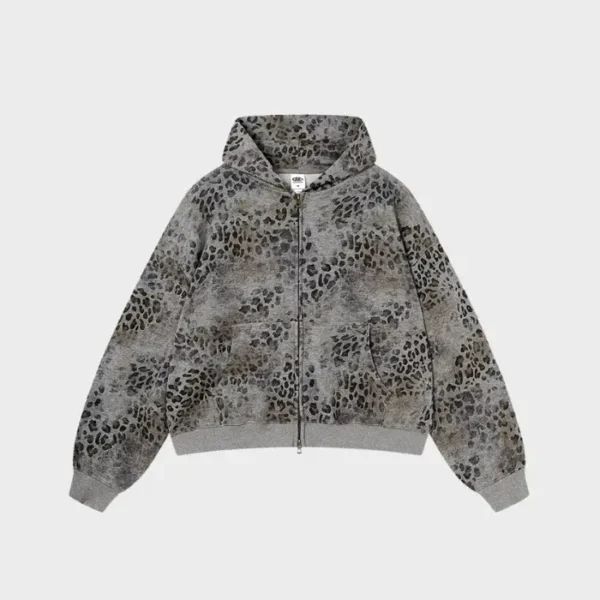 Decarba Leopard Vintage 400 GSM Washed Hoodie (1)