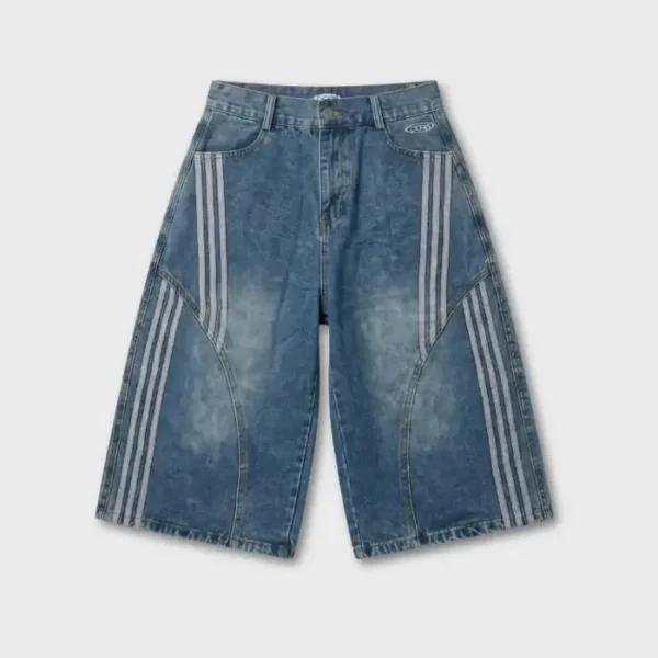 Decarba Striped Barrel Denim Jorts (1)