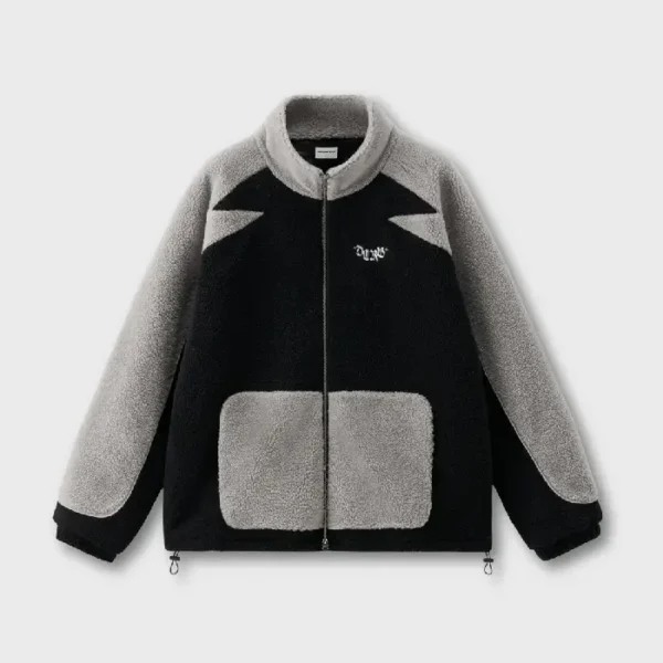 Decarba Two Tone Sherpa Fleece Jacket (1)