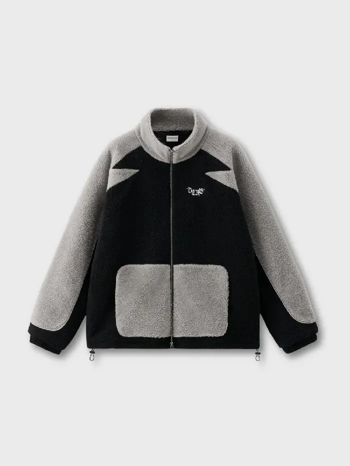 Decarba Two Tone Sherpa Fleece Jacket (1)