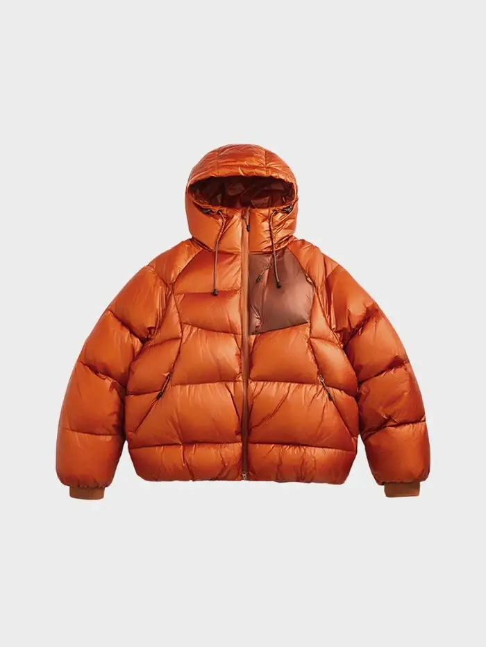Decarba Winter Down Puffer Jacket Orange (1)